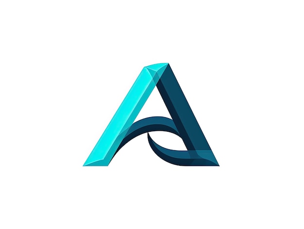 Letter A in logo-stijl badge eenvoudige 2d-ontwerpillustratie Generatieve AI
