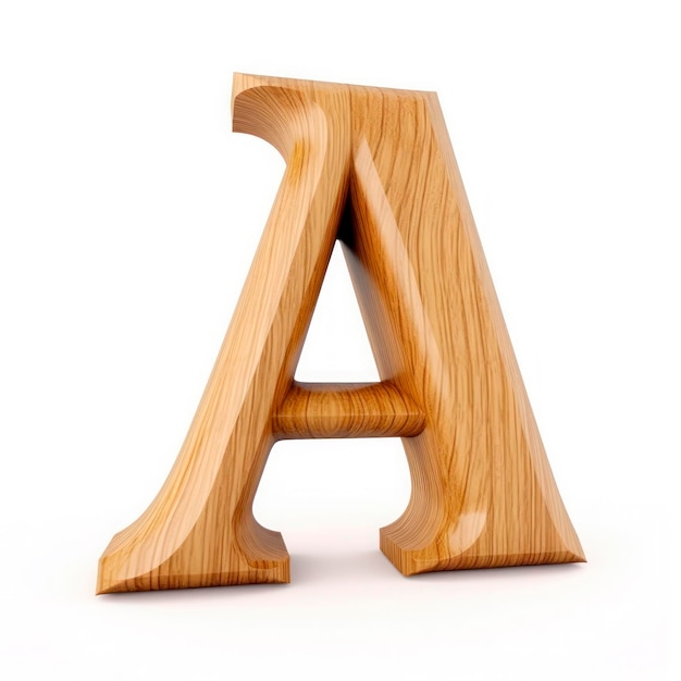 写真 白い背景の木製の3d文字