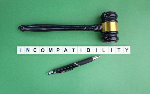 letter of the alphabet with the word incompatibility incompatible concepts