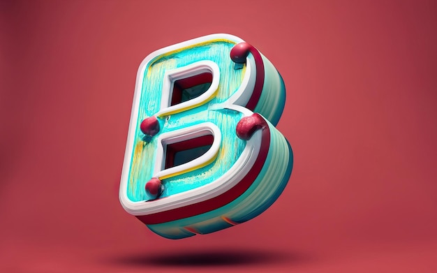 Photo letter b in 3d