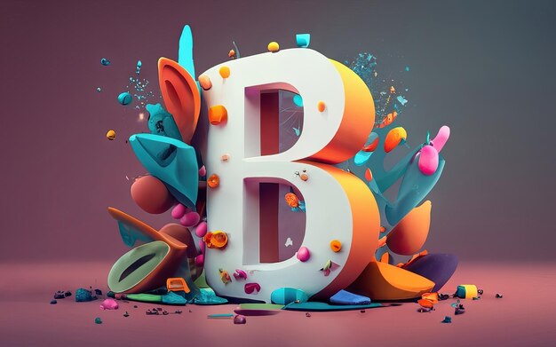 Photo letter b in 3d