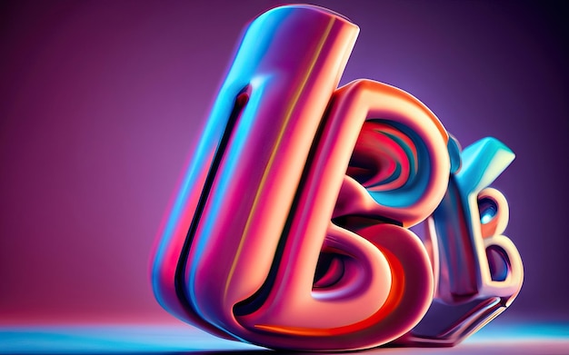 Photo letter b in 3d