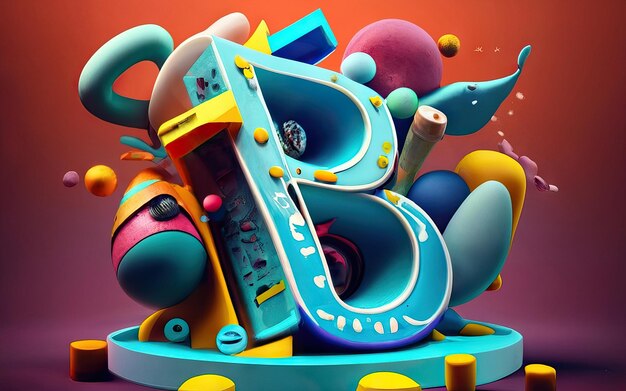 Photo letter b in 3d