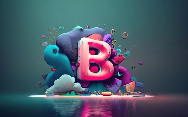 Photo letter b in 3d