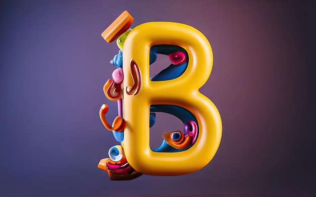 Letter b in 3d