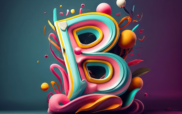 Photo letter b in 3d