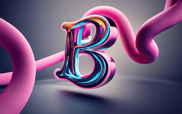 Photo letter b in 3d