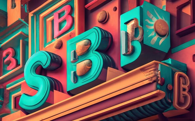 Photo letter b in 3d