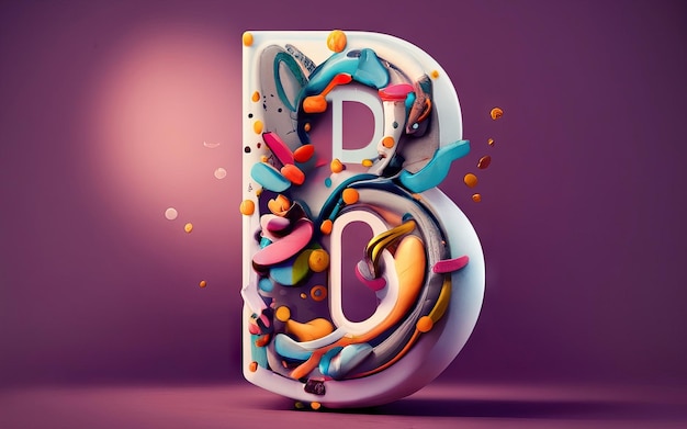 Photo letter b in 3d