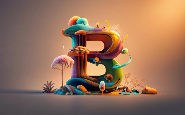 Photo letter b in 3d