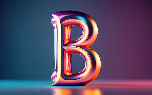 Letter B in 3d