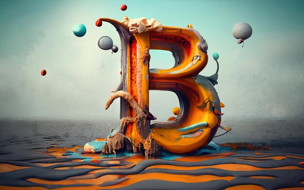 Photo letter b in 3d