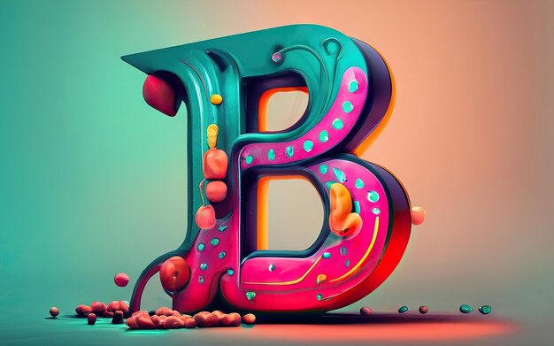 Photo letter b in 3d