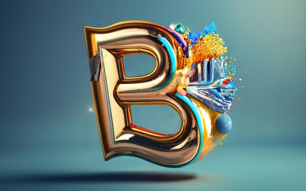 Photo letter b in 3d