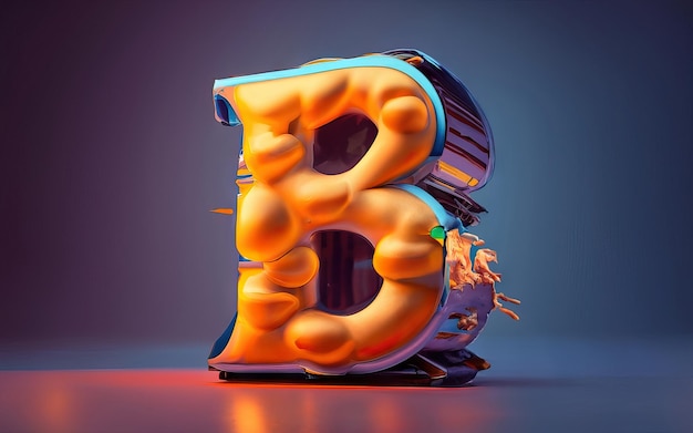 3D の文字 B