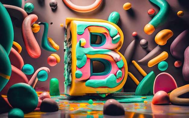 Photo letter b in 3d