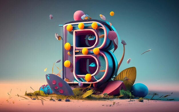 Photo letter b in 3d