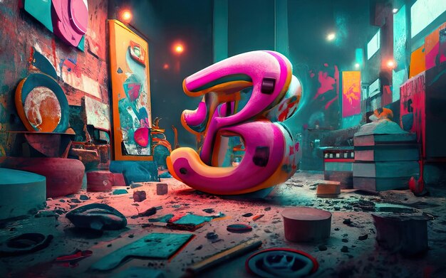 Letter B in 3d