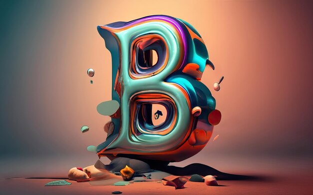 Photo letter b in 3d