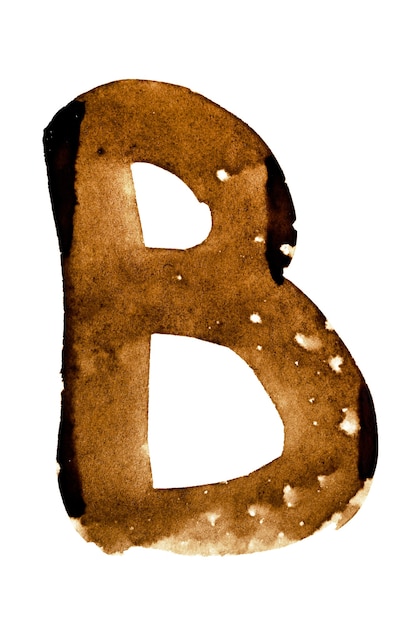 Letter B - alfabet in koffie