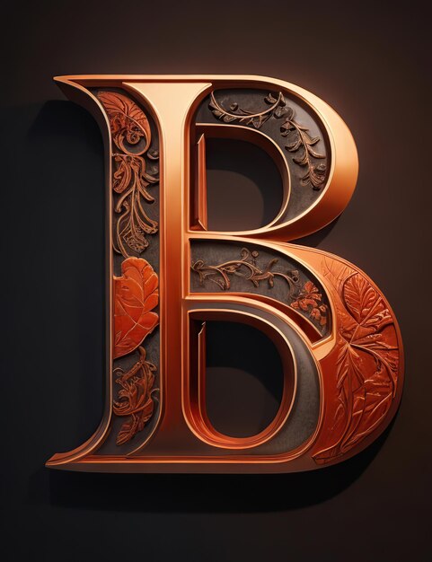 Premium AI Image | Letter B illustration flat design generated by ai