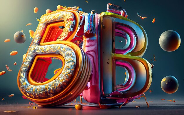 写真 3d の文字 b