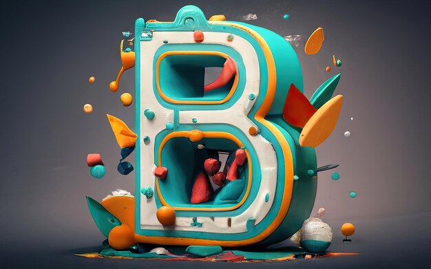 写真 3d の文字 b