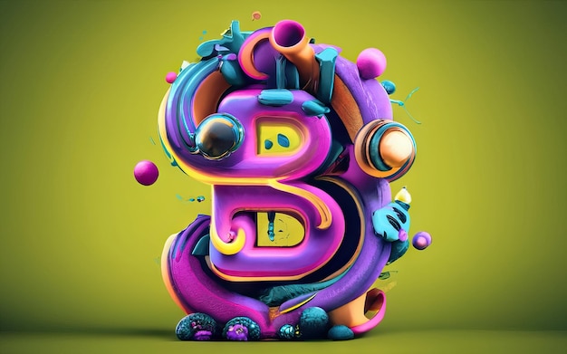 写真 3d の文字 b