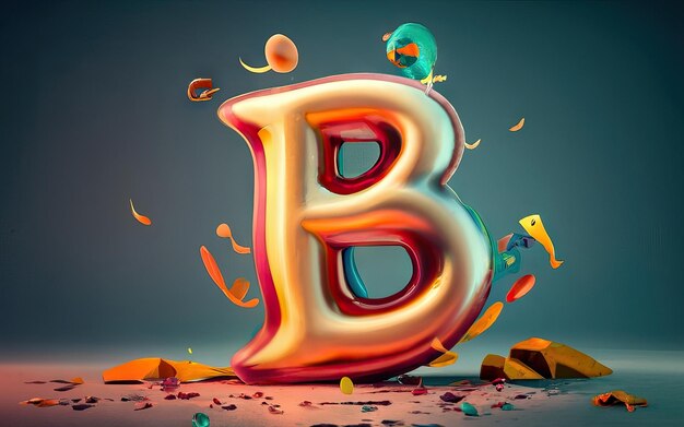 Letter B in 3D