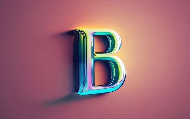 Letter B in 3D