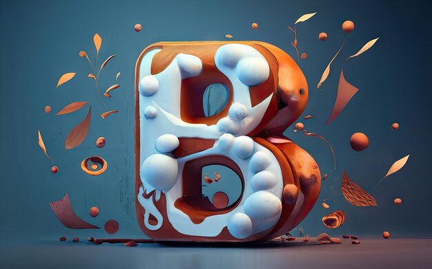 写真 3d の文字 b