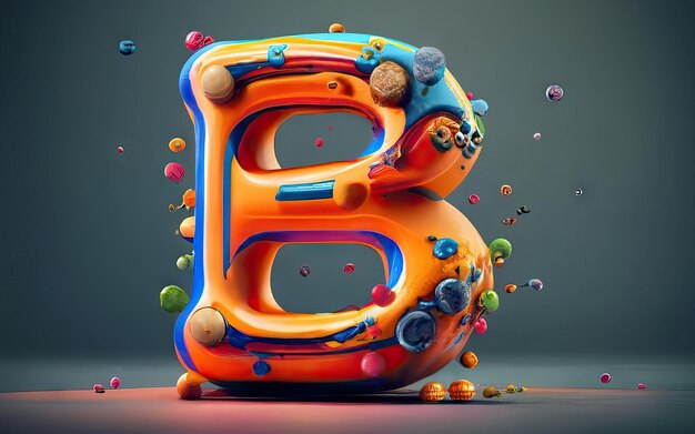 写真 3d の文字 b