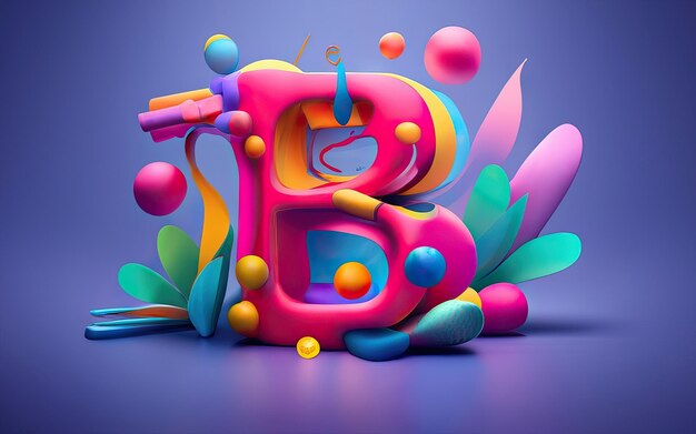 Foto letter b in 3d