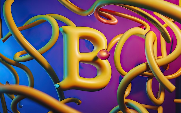 写真 3d の文字 b