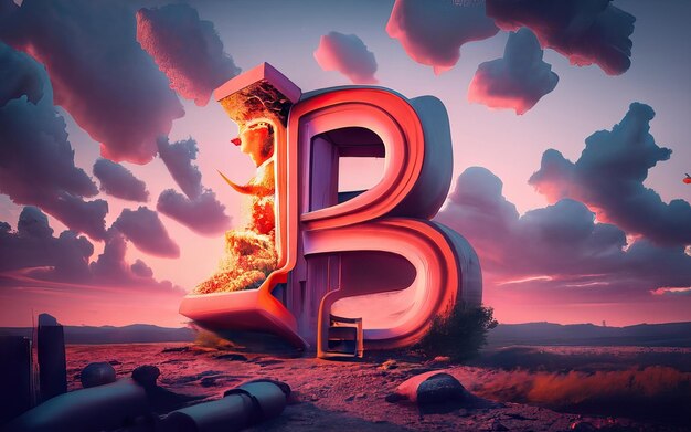 写真 3d の文字 b