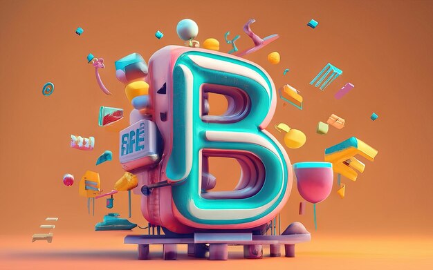 写真 3d の文字 b