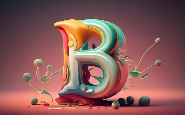 写真 3d の文字 b