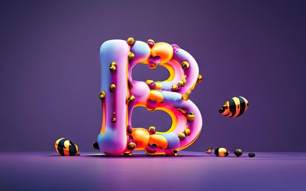 写真 3d の文字 b