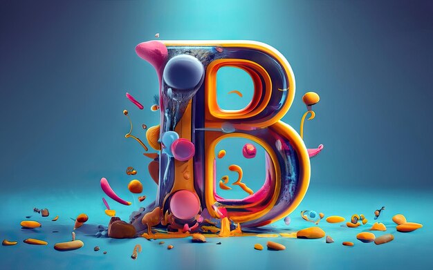 Foto letter b in 3d