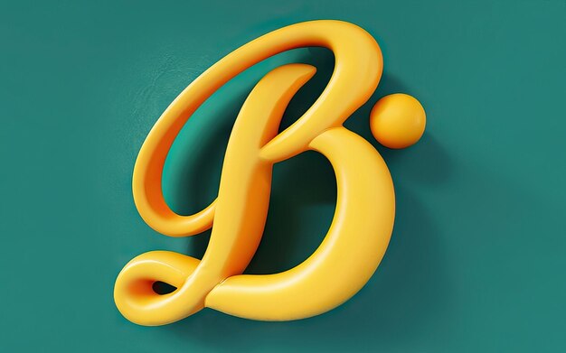 Letter B in 3D