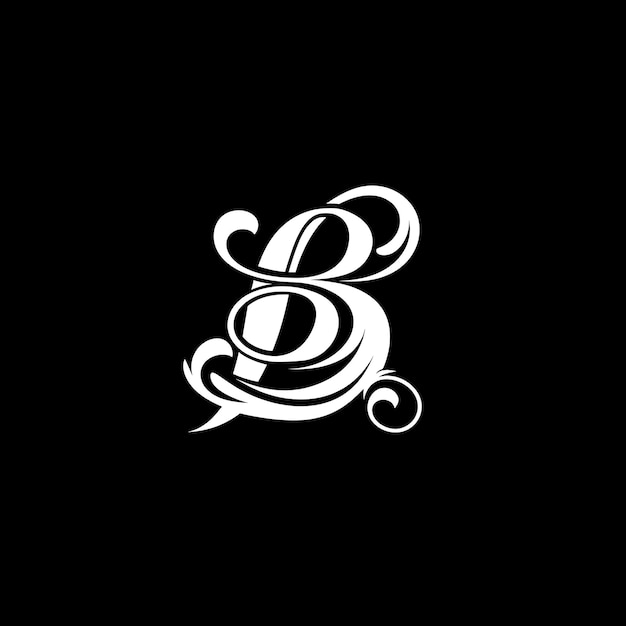 Foto logo b con lettera a forma di lettera con fascino reale logo stile design lusso idea creativa concetto alfabeto