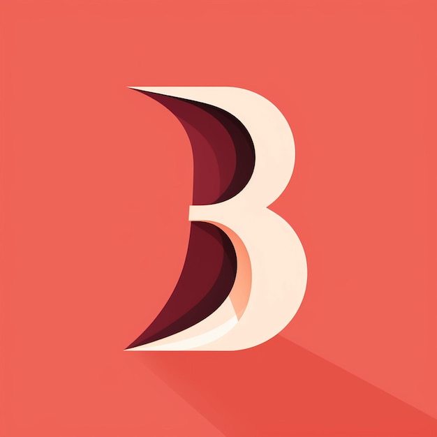 B 文字 モノグラム ロゴデザイン イラスト グラフィック クリエイティブ