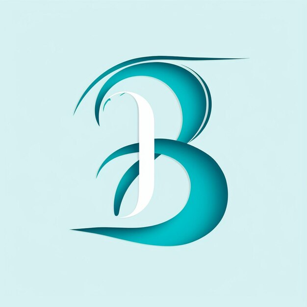 B 文字 モノグラム ロゴデザイン イラスト グラフィック クリエイティブ