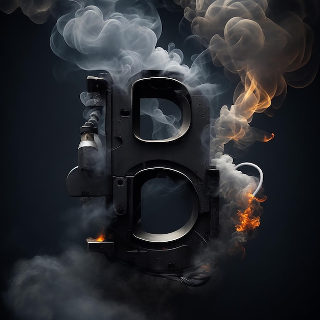 Letter B text effects