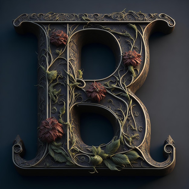 Photo letter b text effects