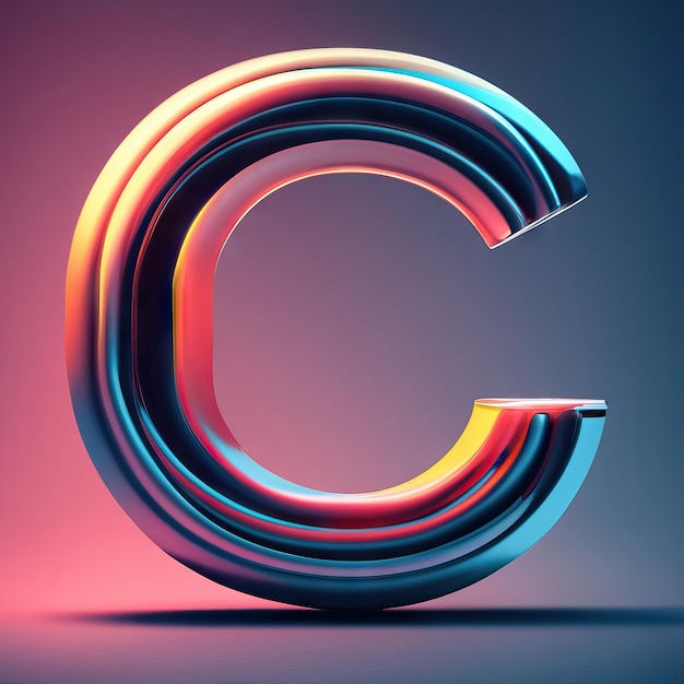 Letter C in 3D