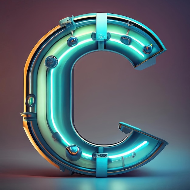 Letter C in 3D