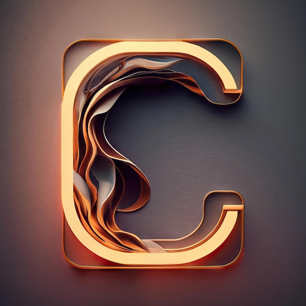 Photo letter c in 3d