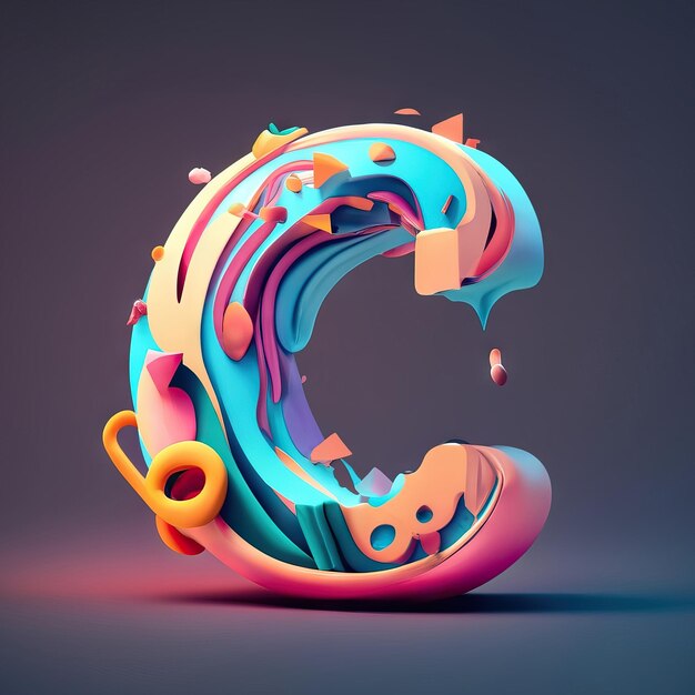 Photo letter c in 3d