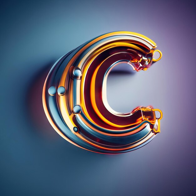 Photo letter c in 3d